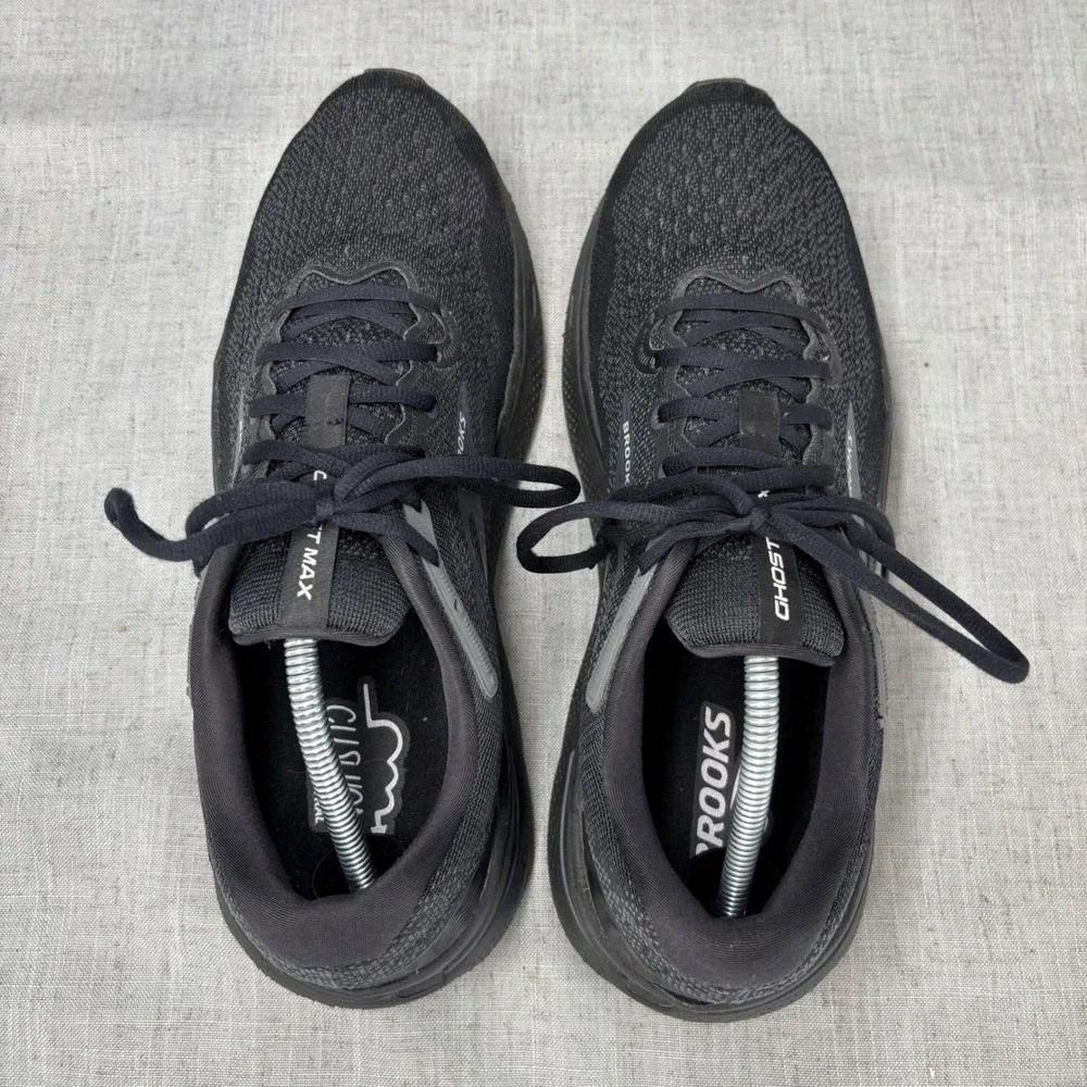 Brooks Ghost Max Shoes Black Ebony Anthracite Running Sneakers Men's Size 11.5